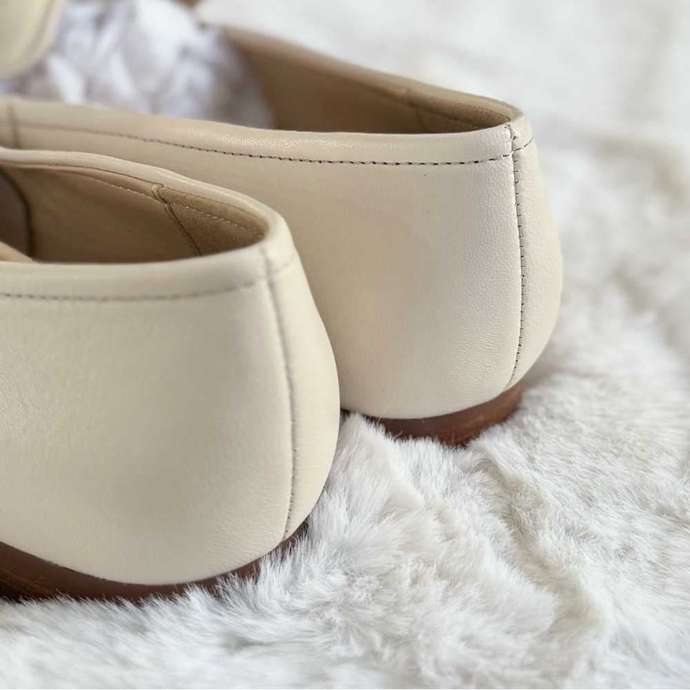 ANN TAYLOR NEW 10 10.5 Chain Leather Loafers in Pearl Shadow • Old Money Classic - Picture 7 of 14